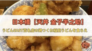 【日本橋】金子半之助 稲庭うどんとめし|引き出しトッピング×天ばらめしの完全攻略